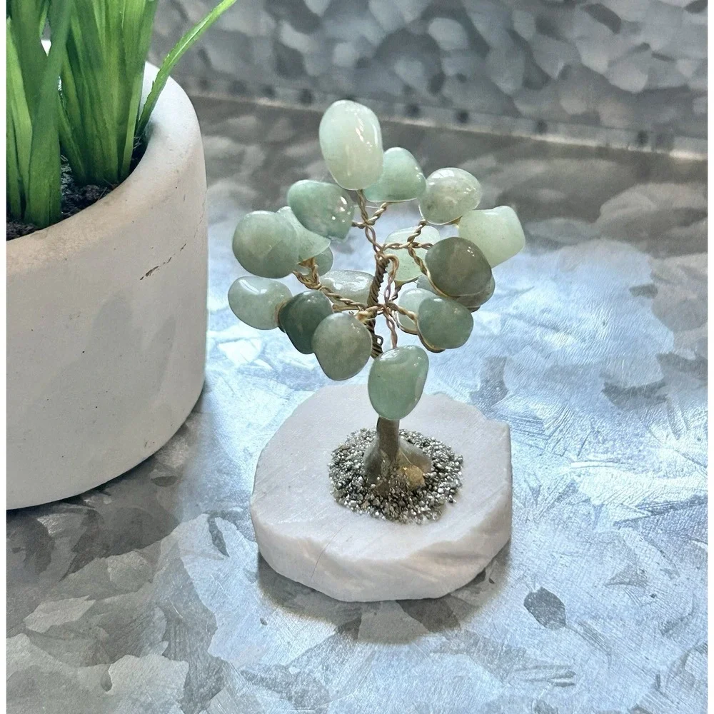 Green Aventurine Crystal‎ Little Tree Semi-Precious Stones 3